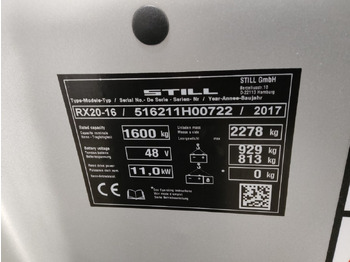 Electric forklift Still RX20-16/BRONZE: picture 5 Electric forklift Still RX20-16/BRONZE: picture 5