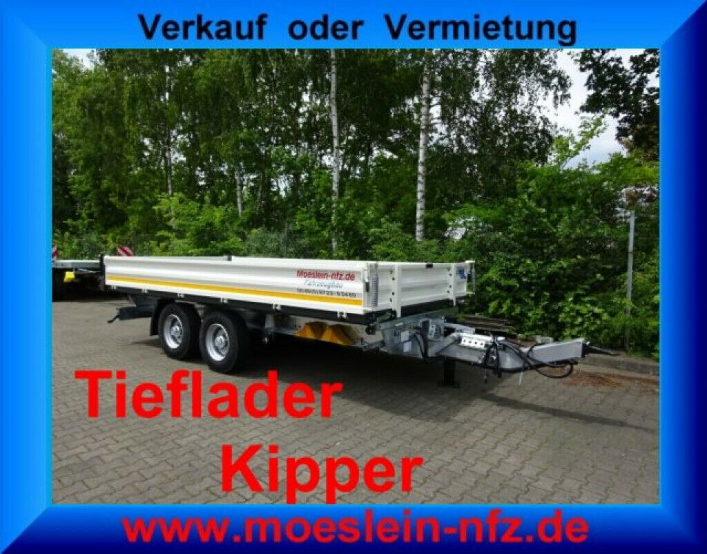 Möslein 13 t Tandem 3- Seitenkipper Tieflader-- Neufahr - Tipper trailer: picture 2 Möslein 13 t Tandem 3- Seitenkipper Tieflader-- Neufahr - Tipper trailer: picture 2