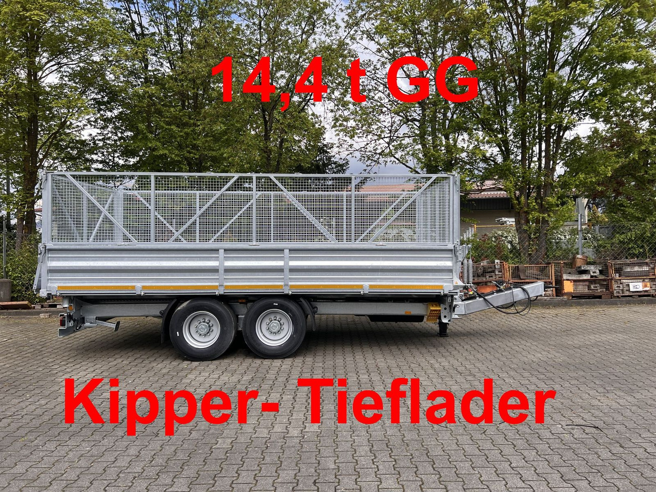 Möslein 14 t Tandem- Kipper Tieflader 5,70 m lang, Brei - Tipper trailer: picture 1 Möslein 14 t Tandem- Kipper Tieflader 5,70 m lang, Brei - Tipper trailer: picture 1