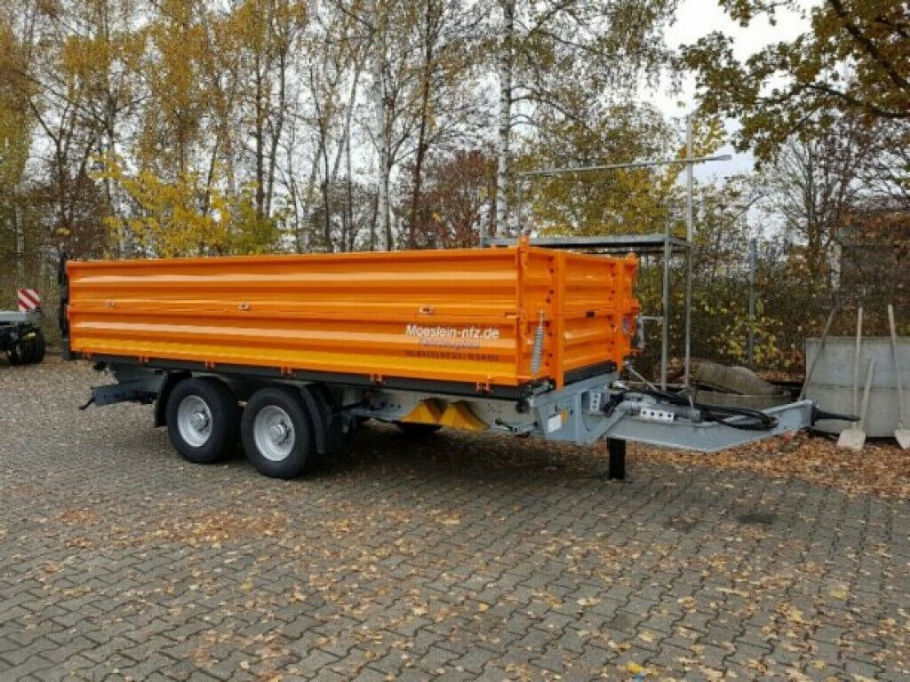 Tipper trailer Möslein  neuer Tandem 3- Seitenkipper Tiefladermit Bordw: picture 8