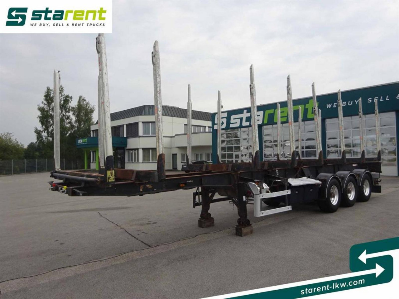 Hangler Holzrungen Auflieger Exte Rungen Lift-A Lenkachse - Timber semi-trailer: picture 1 Hangler Holzrungen Auflieger Exte Rungen Lift-A Lenkachse - Timber semi-trailer: picture 1