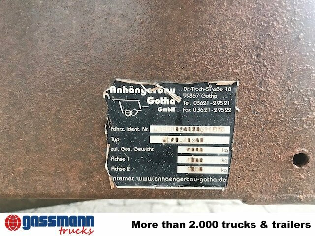 Gotha Anh-Bau HL 20.40x20, Ex- - Dropside/ Flatbed trailer: picture 2 Gotha Anh-Bau HL 20.40x20, Ex- - Dropside/ Flatbed trailer: picture 2