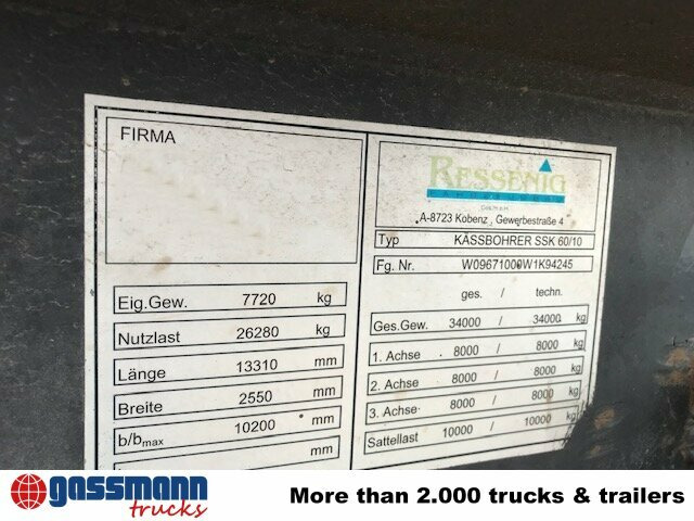 Silo semi-trailer for transportation of silos Kässbohrer Kässbohrer SSK 60/10-24 ADR, 60 cbm,: picture 7