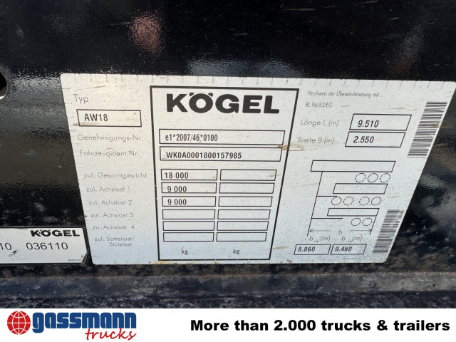 Kögel AW 18 - Container transporter/ Swap body trailer: picture 2 Kögel AW 18 - Container transporter/ Swap body trailer: picture 2