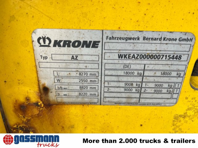 Krone AZP 18 - Dropside/ Flatbed trailer: picture 5 Krone AZP 18 - Dropside/ Flatbed trailer: picture 5
