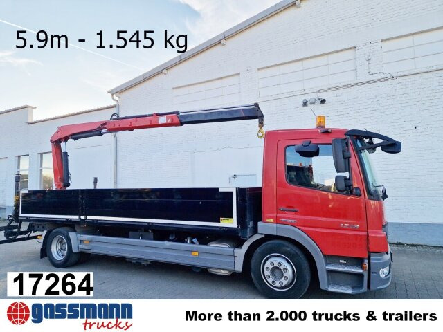 Mercedes-Benz 1218 L 4x2, Fassi Kran F 95A21 5.9m-1.545 kg, - Dropside/ Flatbed truck, Crane truck: picture 1 Mercedes-Benz 1218 L 4x2, Fassi Kran F 95A21 5.9m-1.545 kg, - Dropside/ Flatbed truck, Crane truck: picture 1