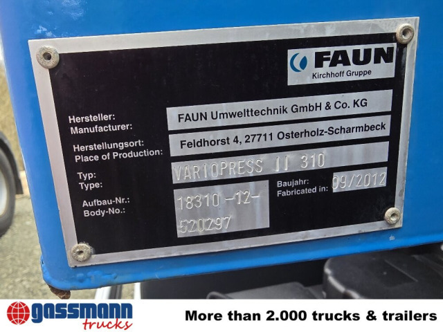 Mercedes-Benz Actros 2032 LA 4x4, Faun Variopress 310 ca. - Garbage truck: picture 4 Mercedes-Benz Actros 2032 LA 4x4, Faun Variopress 310 ca. - Garbage truck: picture 4