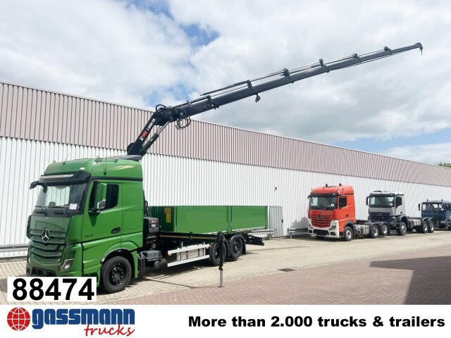 Mercedes-Benz Actros 2548 L 6x2 mit Kran Hiab X-HiDuo 228 - Dropside/ Flatbed truck, Crane truck: picture 1 Mercedes-Benz Actros 2548 L 6x2 mit Kran Hiab X-HiDuo 228 - Dropside/ Flatbed truck, Crane truck: picture 1