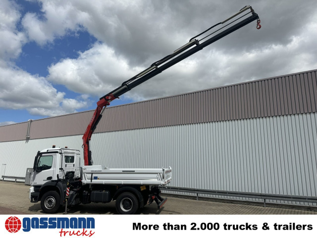 New Tipper, Crane truck Mercedes-Benz Arocs 1835 K 4x2, Multimedia Cockpit, Navi, Kran: picture 9