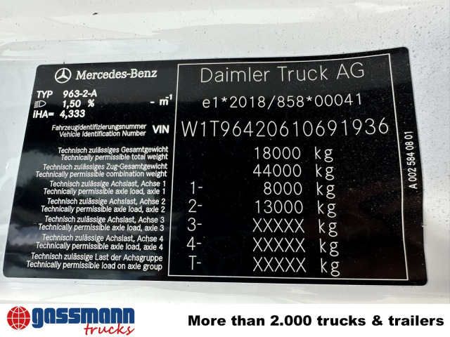 New Tipper, Crane truck Mercedes-Benz Arocs 1835 K 4x2, Multimedia Cockpit, Navi, Kran: picture 7