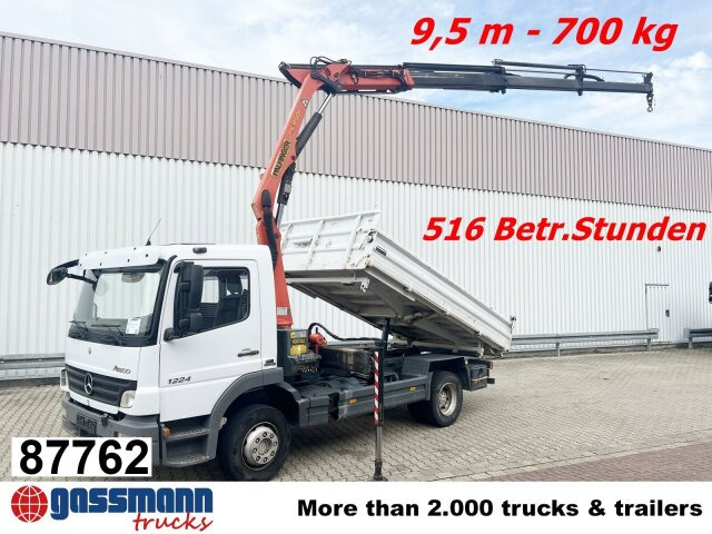 Mercedes-Benz Atego 1224 KK 4x2, 2x AHK, Kran Palfinger PK8501 - Tipper, Crane truck: picture 1 Mercedes-Benz Atego 1224 KK 4x2, 2x AHK, Kran Palfinger PK8501 - Tipper, Crane truck: picture 1