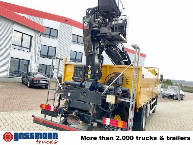 Dropside/ Flatbed truck, Crane truck Mercedes-Benz Axor 1833 L 4x2 mit Heckkran Hiab XS 133 K-2: picture 10