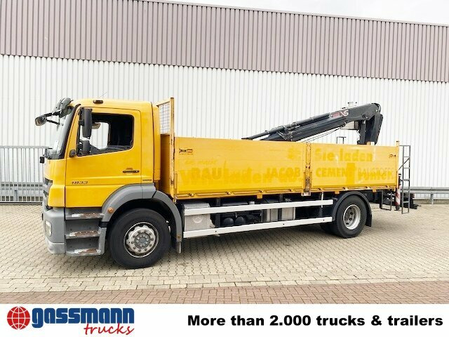 Dropside/ Flatbed truck, Crane truck Mercedes-Benz Axor 1833 L 4x2 mit Heckkran Hiab XS 133 K-2: picture 13