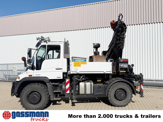 Unimog U400 4x4, Frontzapfwelle, Heckkran Hiab XS - Dropside/ Flatbed truck, Crane truck: picture 4 Unimog U400 4x4, Frontzapfwelle, Heckkran Hiab XS - Dropside/ Flatbed truck, Crane truck: picture 4