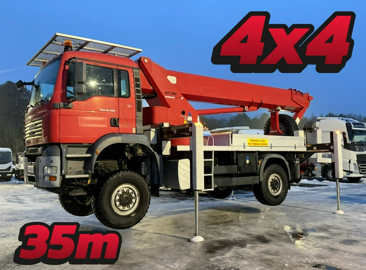 MAN TGA 18.320 4x4 Zwyżka WUMAG WT 350 Podnośnik Koszowy - Truck mounted aerial platform: picture 1 MAN TGA 18.320 4x4 Zwyżka WUMAG WT 350 Podnośnik Koszowy - Truck mounted aerial platform: picture 1