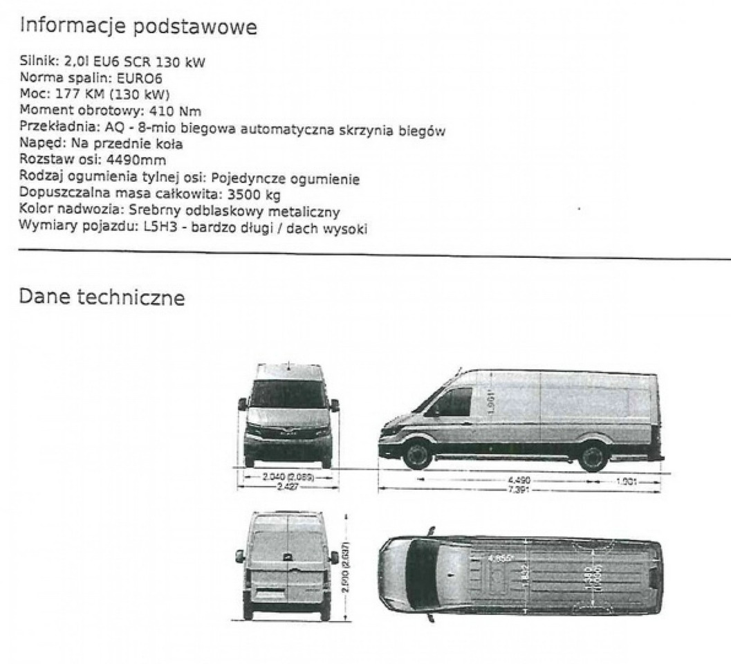 Panel van Man TGE: picture 50