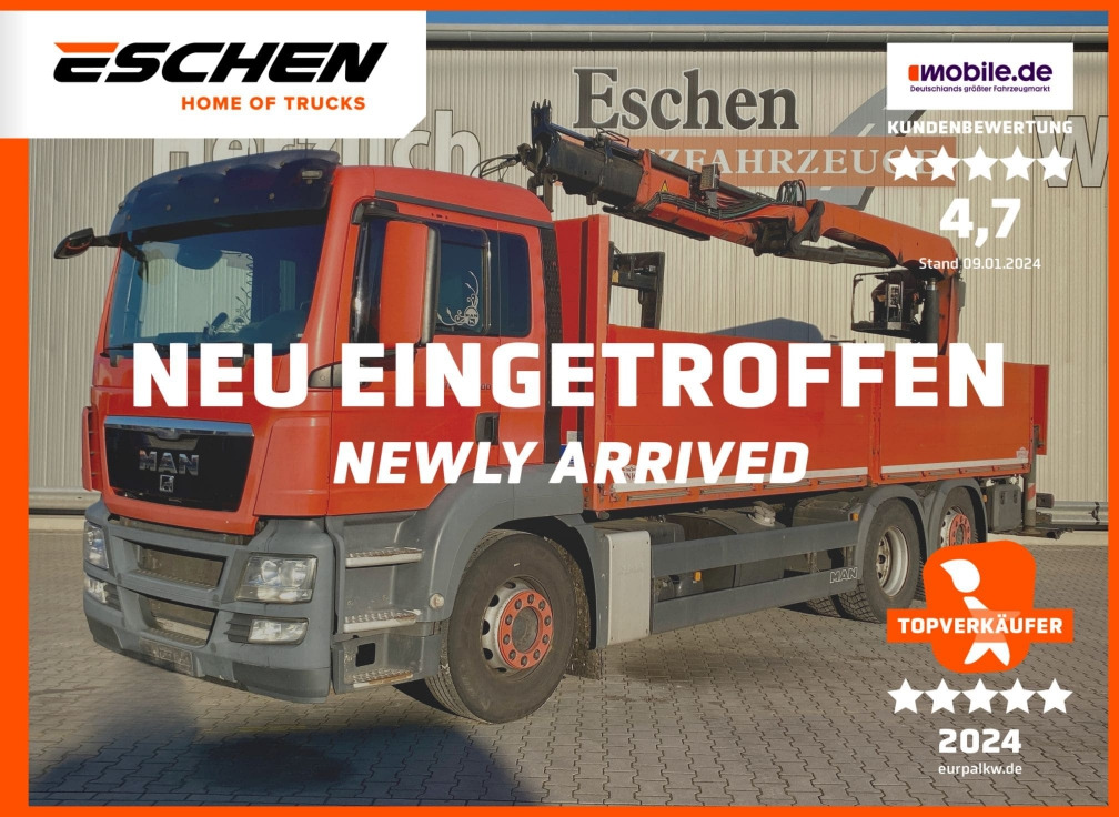 MAN TGS 26.400 6x2-2 LL / Palfinger PK 18001 L Kran - Dropside/ Flatbed truck: picture 1 MAN TGS 26.400 6x2-2 LL / Palfinger PK 18001 L Kran - Dropside/ Flatbed truck: picture 1