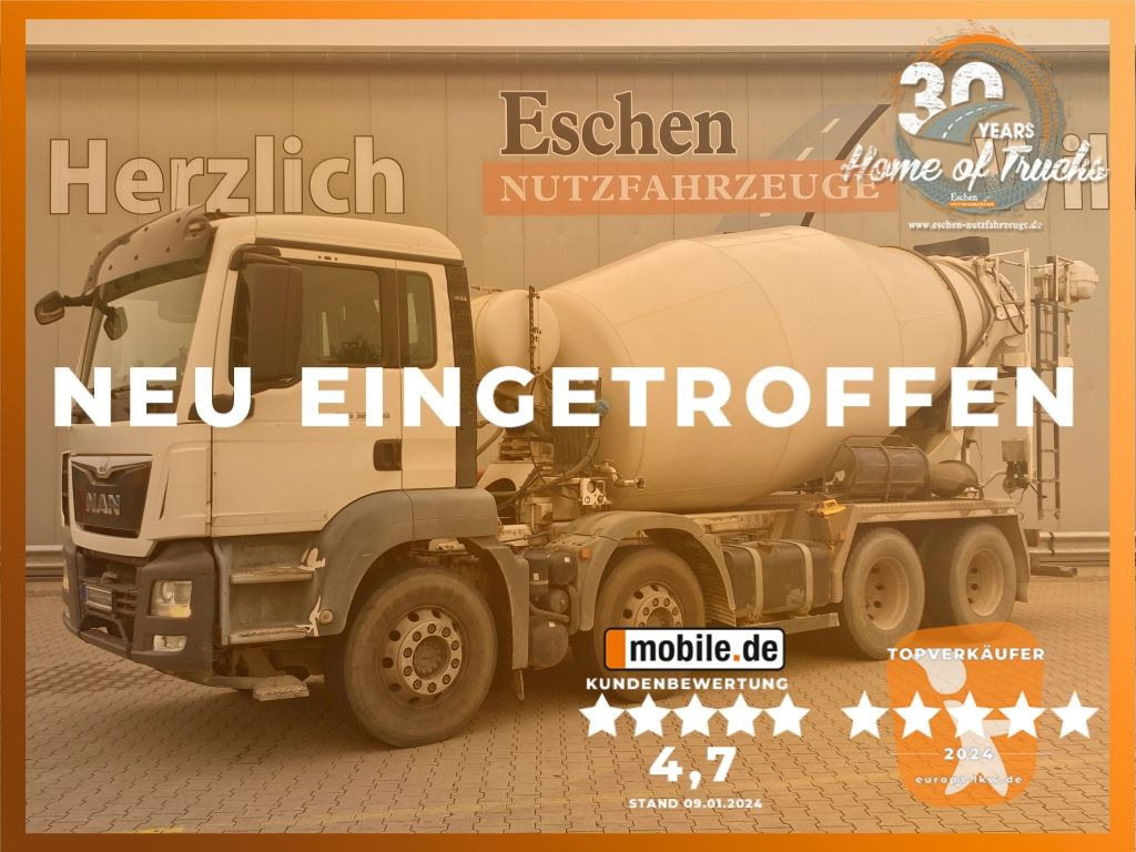 MAN TGS 32.400 8x4 BB | 9m³ Stetter*ALU-Felgen*Klima - Concrete mixer truck: picture 1 MAN TGS 32.400 8x4 BB | 9m³ Stetter*ALU-Felgen*Klima - Concrete mixer truck: picture 1