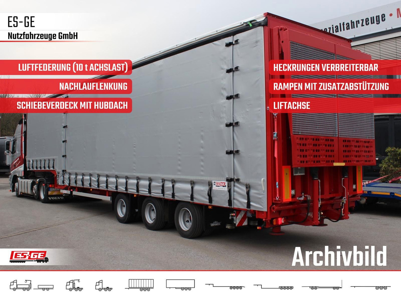 Dinkel 3-Achs-Jumbotieflader - 2tlg. Rampen - Low loader semi-trailer: picture 1 Dinkel 3-Achs-Jumbotieflader - 2tlg. Rampen - Low loader semi-trailer: picture 1