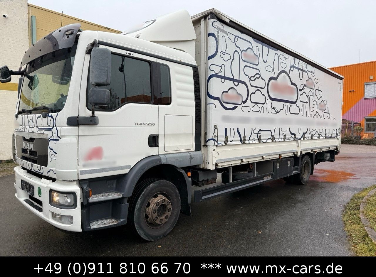 MAN TGM 12.250 Pritsche Plane LBW Schlafkabine Autom - Curtain side truck: picture 1 MAN TGM 12.250 Pritsche Plane LBW Schlafkabine Autom - Curtain side truck: picture 1