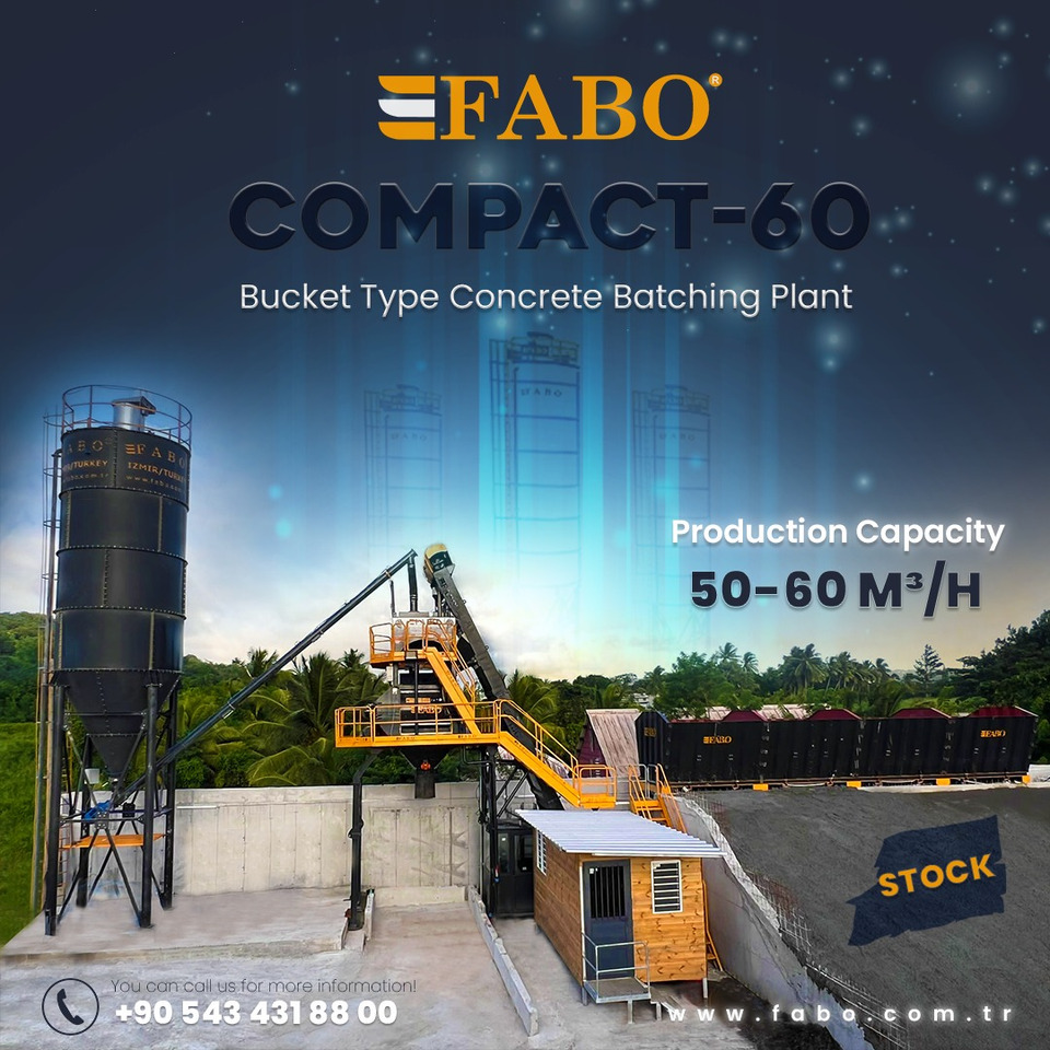 FABO SKIP SYSTEM CONCRETE BATCHING PLANT | 60m3/h - Concrete plant: picture 1 FABO SKIP SYSTEM CONCRETE BATCHING PLANT | 60m3/h - Concrete plant: picture 1