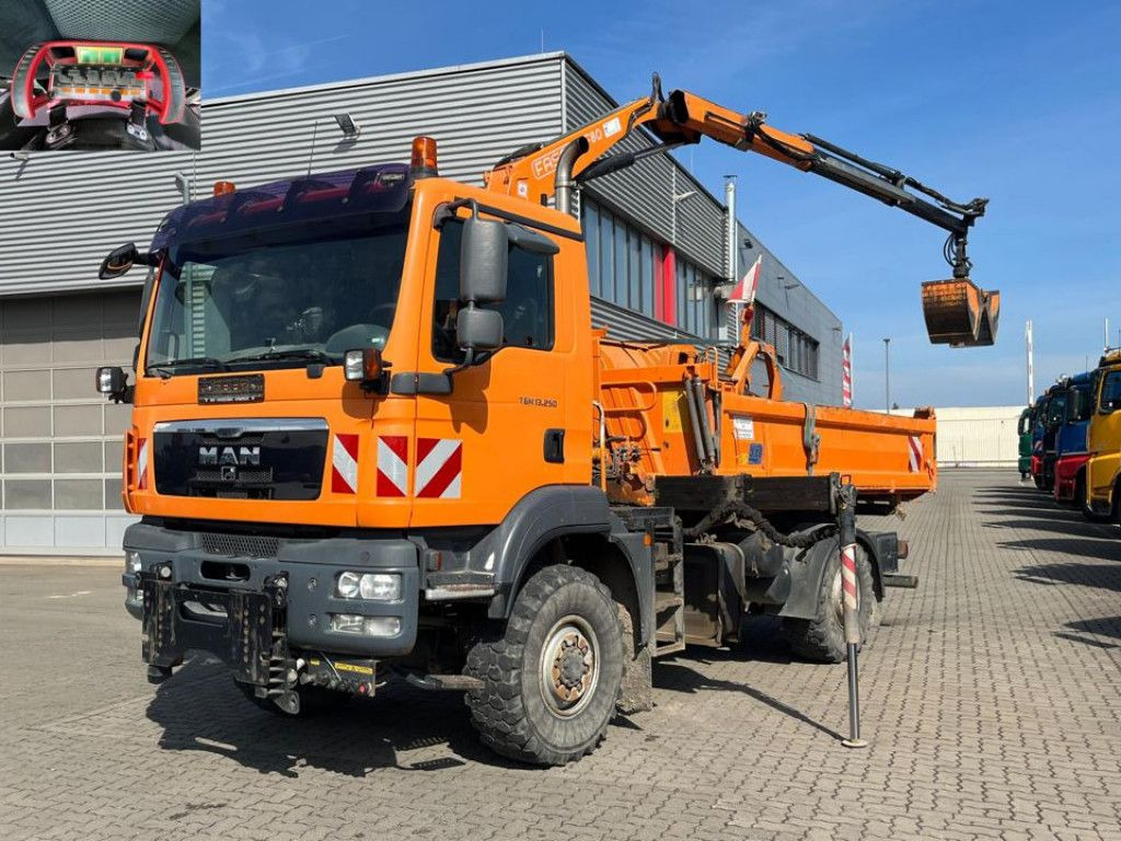 MAN TG-M 13.250 4x4 BL 2-Achs Allradkipper Kran Funk - Tipper, Crane truck: picture 1 MAN TG-M 13.250 4x4 BL 2-Achs Allradkipper Kran Funk - Tipper, Crane truck: picture 1