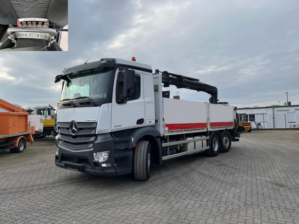 Mercedes-Benz Antos Pritsche Heckkran 2542 6x2 Hiab XS 177 Funk+Zange - Dropside/ Flatbed truck, Crane truck: picture 1 Mercedes-Benz Antos Pritsche Heckkran 2542 6x2 Hiab XS 177 Funk+Zange - Dropside/ Flatbed truck, Crane truck: picture 1