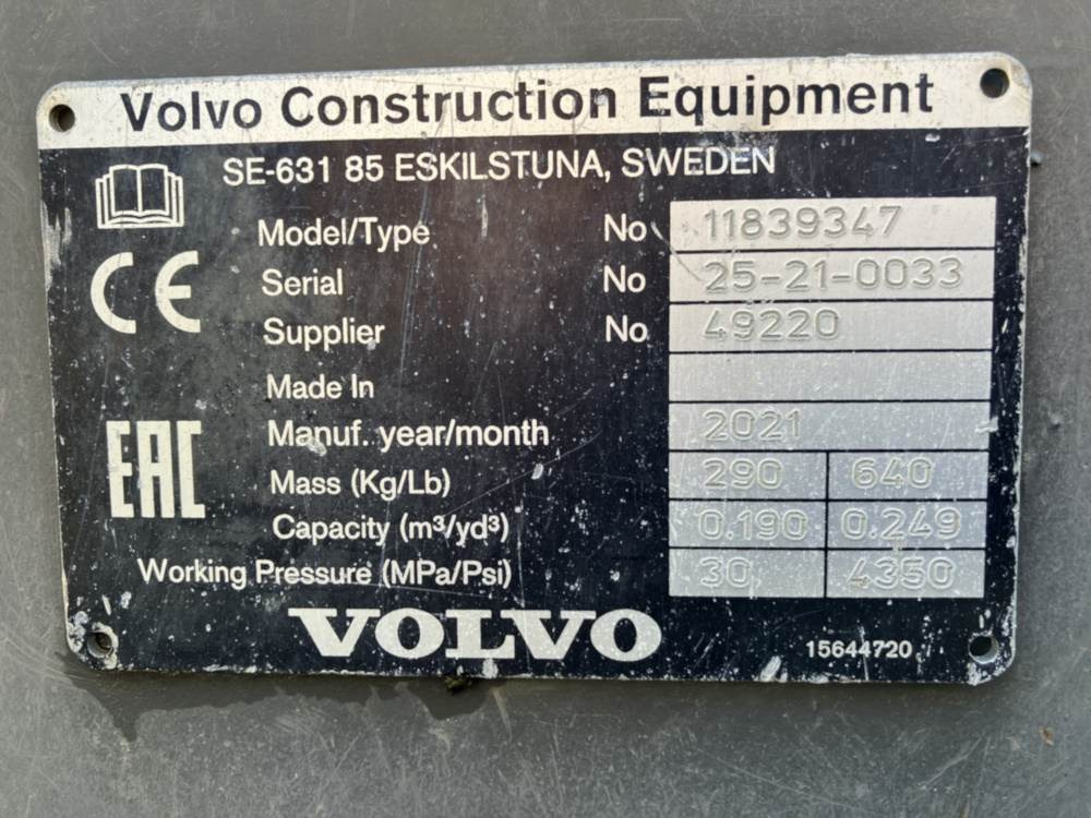 Volvo Böschungslöffel hydr. - Backhoe loader: picture 4 Volvo Böschungslöffel hydr. - Backhoe loader: picture 4