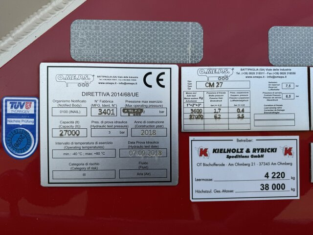 Feldbinder O.ME.P.S Silo Auflieger 27 m³ - Asche, Gülle - Silo semi-trailer: picture 5 Feldbinder O.ME.P.S Silo Auflieger 27 m³ - Asche, Gülle - Silo semi-trailer: picture 5