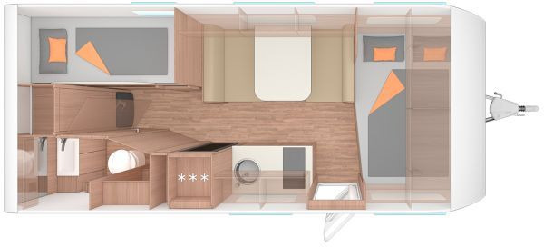 Weinsberg CaraCito 500 QDK Leichter Hagel Dach - Caravan: picture 2 Weinsberg CaraCito 500 QDK Leichter Hagel Dach - Caravan: picture 2