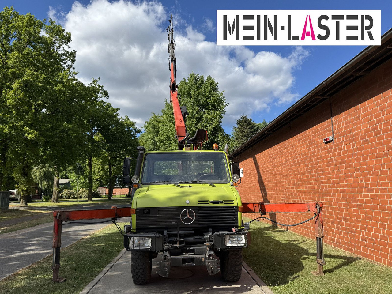 Crane truck Unimog U 1650 PK 10500 Kran 15 m max. 3,9 t Seilwinde: picture 18