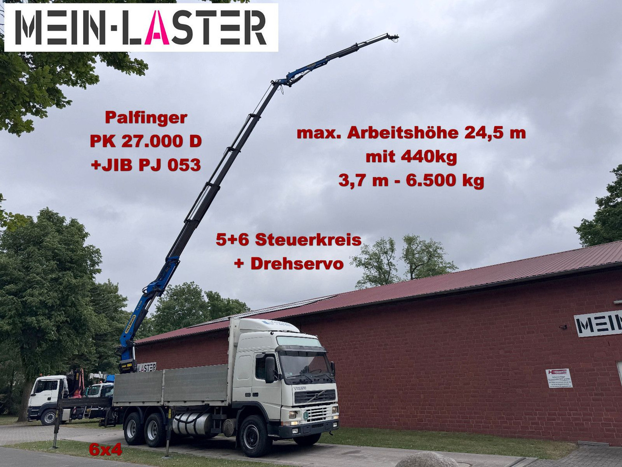 Volvo FM12 380 PK 27000D 24,5m 5+6 Deutscher LKW - Crane truck: picture 1 Volvo FM12 380 PK 27000D 24,5m 5+6 Deutscher LKW - Crane truck: picture 1