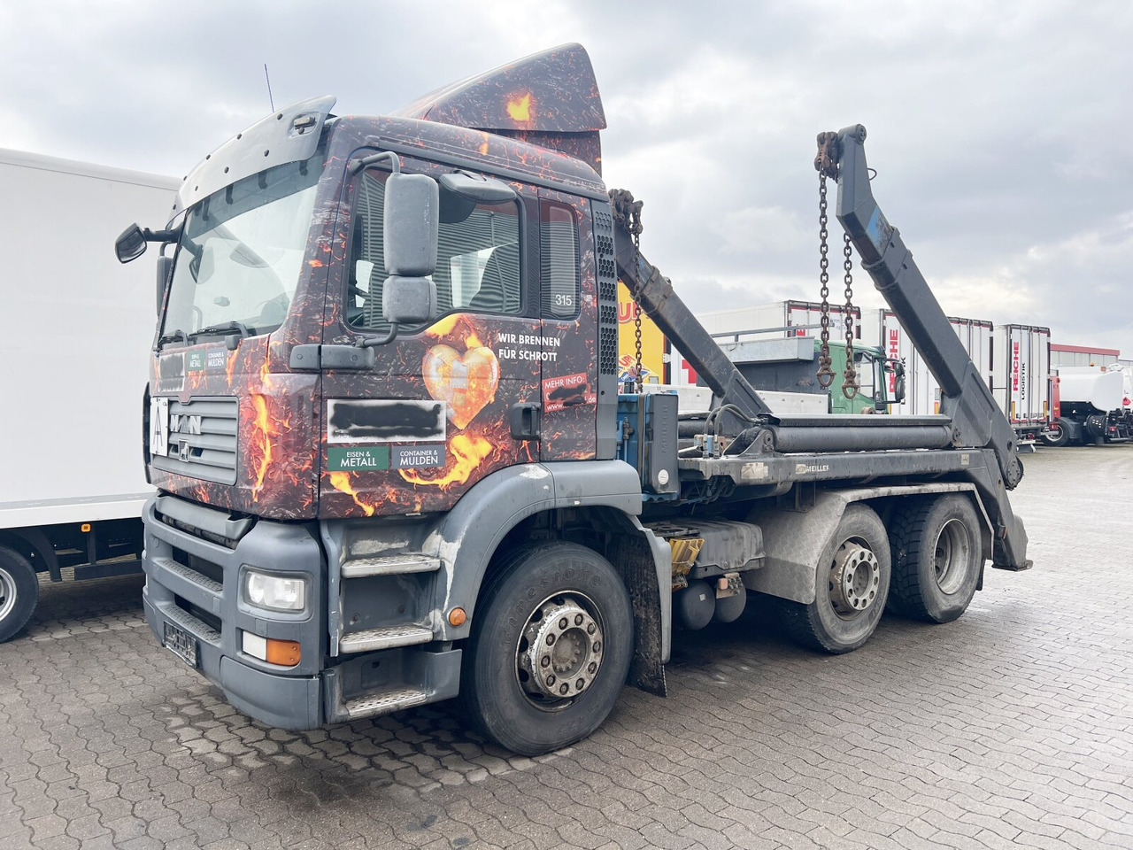 Skip loader truck MAN TGA 26.410 6X2/4 BL Motorschaden! TGA 26.410 6X2/4 BL, Vorlauf Lenk-Liftachse, Meiller Tele.: picture 7
