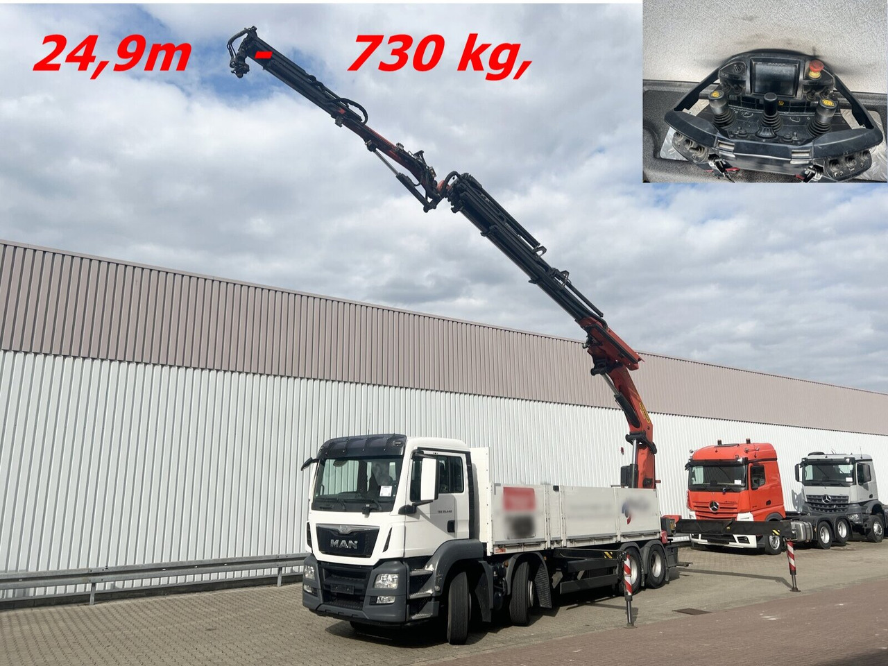 MAN TGS 35.440 8x4 BL TGS 35.440 8x4 BL, Navi, Heckkran Palfinger PK42002 SH-F + Jip PJ 060 B, 24,9m-730kg, Funk - Crane truck: picture 1 MAN TGS 35.440 8x4 BL TGS 35.440 8x4 BL, Navi, Heckkran Palfinger PK42002 SH-F + Jip PJ 060 B, 24,9m-730kg, Funk - Crane truck: picture 1