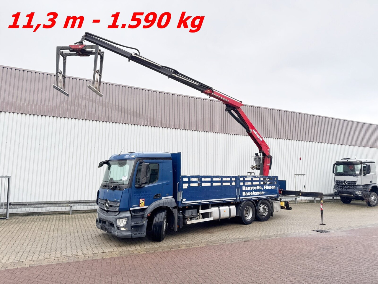 Mercedes-Benz Antos 2540 L 6x2 Antos 2540 L 6x2, Lenkachse, HMF 2110-L3 Heckkran - Crane truck, Dropside/ Flatbed truck: picture 1 Mercedes-Benz Antos 2540 L 6x2 Antos 2540 L 6x2, Lenkachse, HMF 2110-L3 Heckkran - Crane truck, Dropside/ Flatbed truck: picture 1