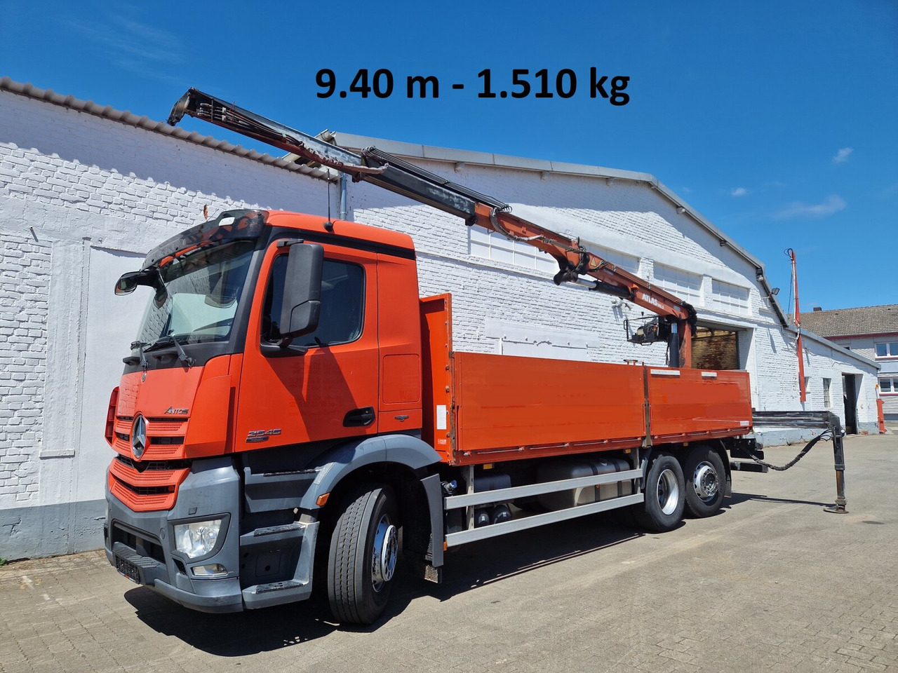 Mercedes-Benz Arocs 2545 L/6x2/4 Arocs 2545 L/6x2/4, Atlas Kran, 145.2-A19 VB, 9,4m-1.51 to, Lenkachse, entlastbar, Retarder, Klima, - Crane truck, Dropside/ Flatbed truck: picture 1 Mercedes-Benz Arocs 2545 L/6x2/4 Arocs 2545 L/6x2/4, Atlas Kran, 145.2-A19 VB, 9,4m-1.51 to, Lenkachse, entlastbar, Retarder, Klima, - Crane truck, Dropside/ Flatbed truck: picture 1