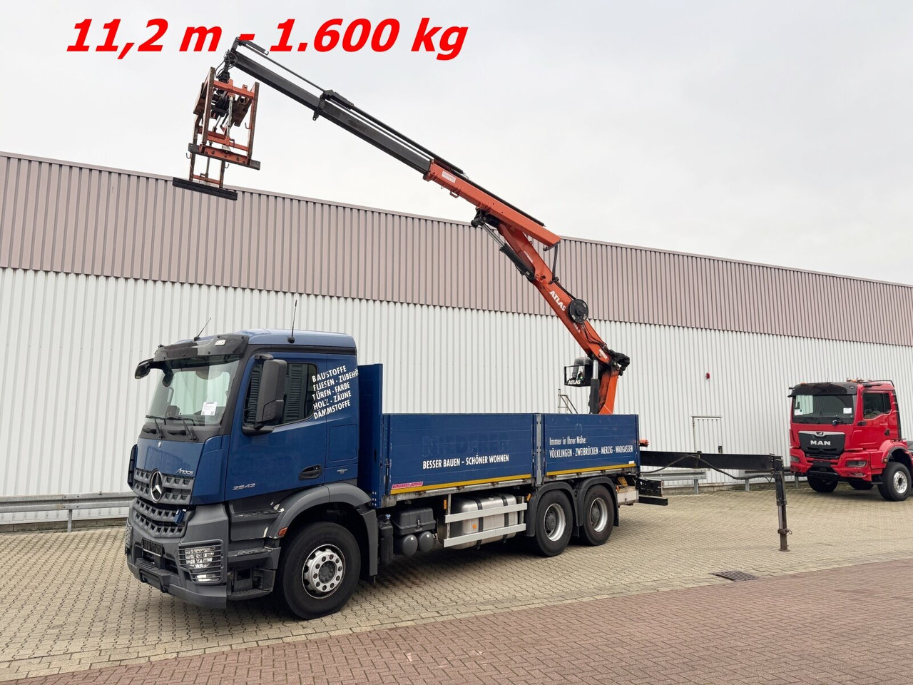 Mercedes-Benz Arocs 2642 6x4 Arocs 2642 6x4 mit Heckkran Atlas AK 186.3 V-2 - Crane truck, Dropside/ Flatbed truck: picture 1 Mercedes-Benz Arocs 2642 6x4 Arocs 2642 6x4 mit Heckkran Atlas AK 186.3 V-2 - Crane truck, Dropside/ Flatbed truck: picture 1