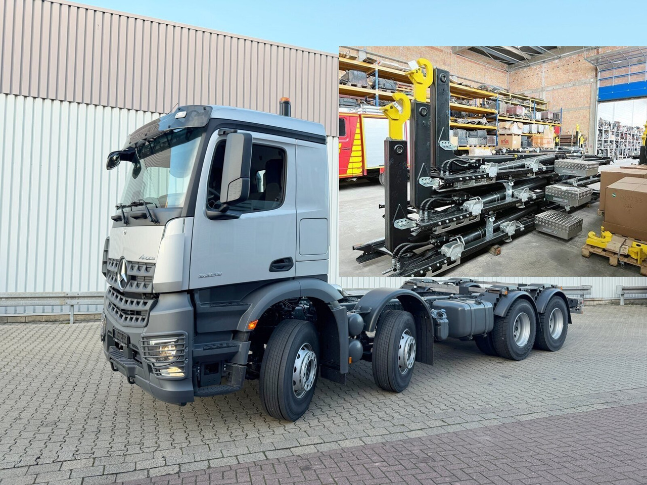 Mercedes-Benz Arocs 3253 L 8x4/4 Arocs 3253 L 8x4/4, MultimediaCockpit, Navi, Motorabtrieb - Hook lift truck: picture 1 Mercedes-Benz Arocs 3253 L 8x4/4 Arocs 3253 L 8x4/4, MultimediaCockpit, Navi, Motorabtrieb - Hook lift truck: picture 1