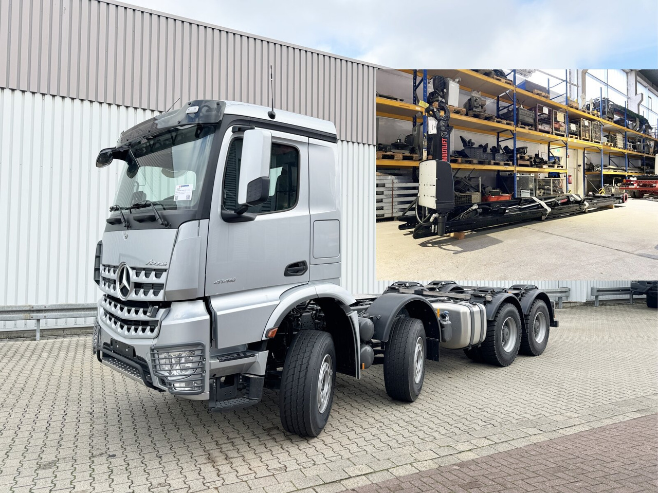 New Hook lift truck Mercedes-Benz Arocs 4148 K 8x4/4 Arocs 4148 K 8x4/4/45, Turbo-Retarder-Kupplung, Grounder: picture 6 New Hook lift truck Mercedes-Benz Arocs 4148 K 8x4/4 Arocs 4148 K 8x4/4/45, Turbo-Retarder-Kupplung, Grounder: picture 6