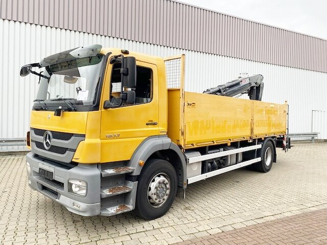 Mercedes-Benz Axor 1833 L 4x2 Axor 1833 L 4x2 mit Heckkran Hiab XS 133 K-2 - Crane truck, Dropside/ Flatbed truck: picture 1 Mercedes-Benz Axor 1833 L 4x2 Axor 1833 L 4x2 mit Heckkran Hiab XS 133 K-2 - Crane truck, Dropside/ Flatbed truck: picture 1