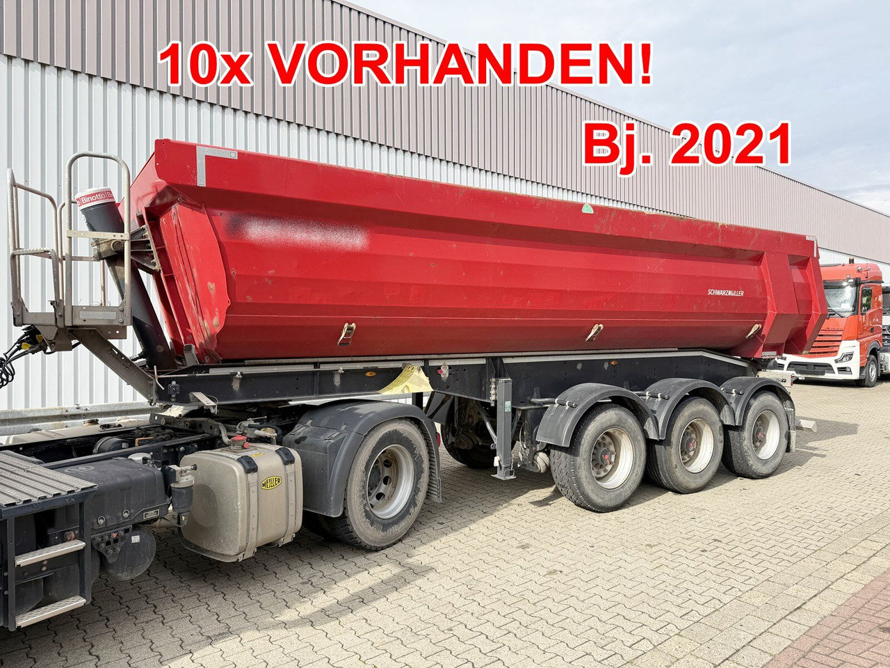 Schwarzmüller K-Serie Kippauflieger, Hardoxmulde ca. 24/26m³, Liftachse K-Serie Kippauflieger, Hardoxmulde ca. 24/26m³, Liftachse - Semi-trailer: picture 1 Schwarzmüller K-Serie Kippauflieger, Hardoxmulde ca. 24/26m³, Liftachse K-Serie Kippauflieger, Hardoxmulde ca. 24/26m³, Liftachse - Semi-trailer: picture 1