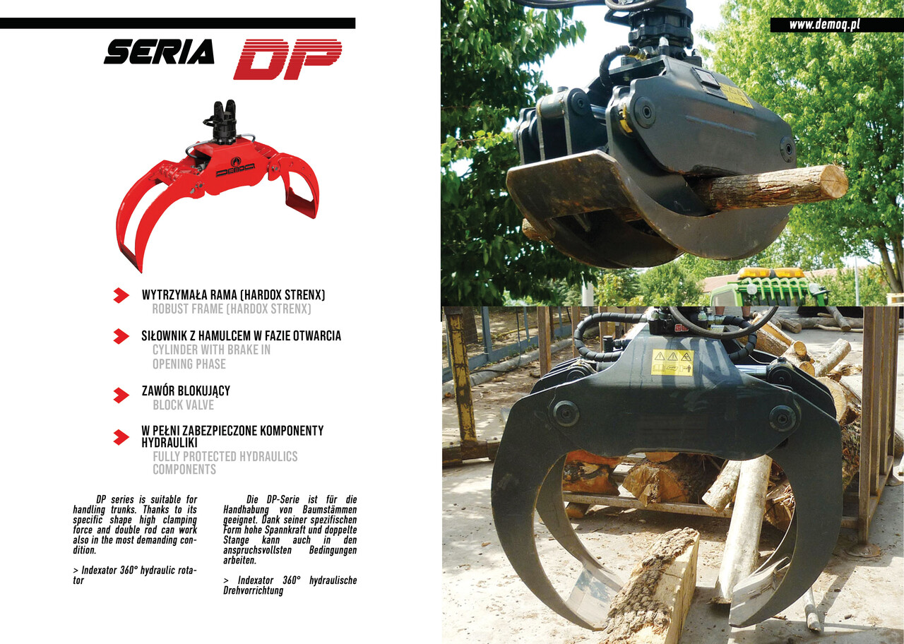 DEMOQ DP130 Log Grab 2000 kg - Grapple for Construction machinery: picture 2 DEMOQ DP130 Log Grab 2000 kg - Grapple for Construction machinery: picture 2