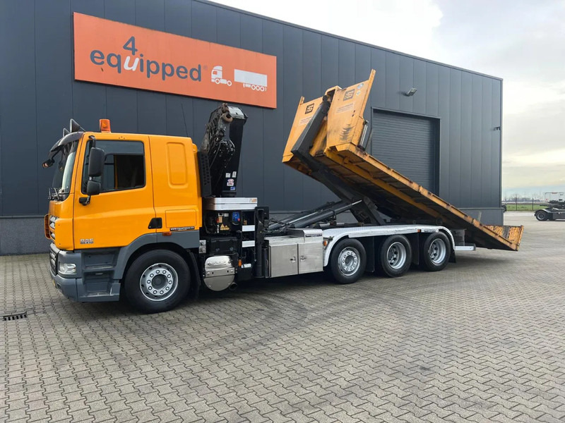 DAF CF 85.410 8x2 / HMF 3000 K6 crane (30T/m 6x extendable) + remote / HYVALIFT 26Tkg HOOK / FLATBED container / EURO-5 / NL-TRUCK - Hook lift truck, Crane truck: picture 1 DAF CF 85.410 8x2 / HMF 3000 K6 crane (30T/m 6x extendable) + remote / HYVALIFT 26Tkg HOOK / FLATBED container / EURO-5 / NL-TRUCK - Hook lift truck, Crane truck: picture 1