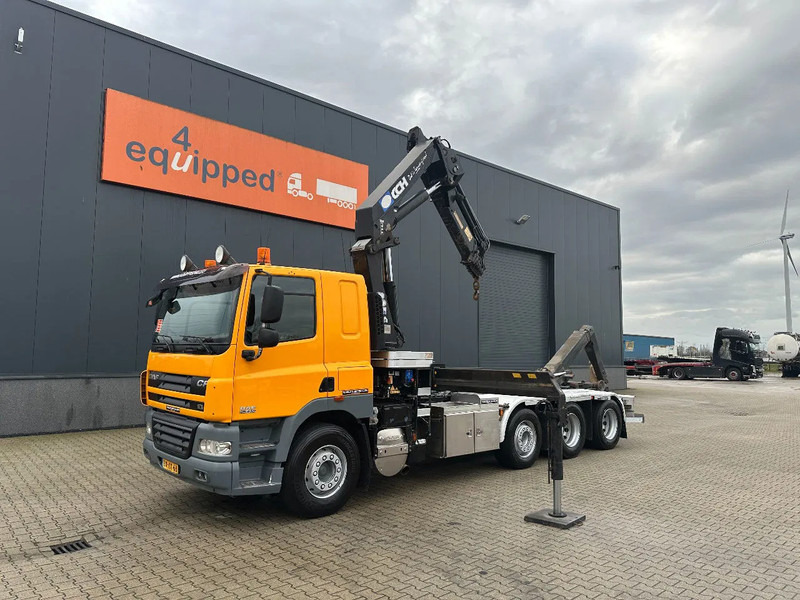 DAF CF 85.410 8x2 / HMF 3000 K6 crane (30T/m 6x extendable) + remote / HYVALIFT 26Tkg HOOK / FLATBED container / EURO-5 / NL-TRUCK - Hook lift truck, Crane truck: picture 3 DAF CF 85.410 8x2 / HMF 3000 K6 crane (30T/m 6x extendable) + remote / HYVALIFT 26Tkg HOOK / FLATBED container / EURO-5 / NL-TRUCK - Hook lift truck, Crane truck: picture 3