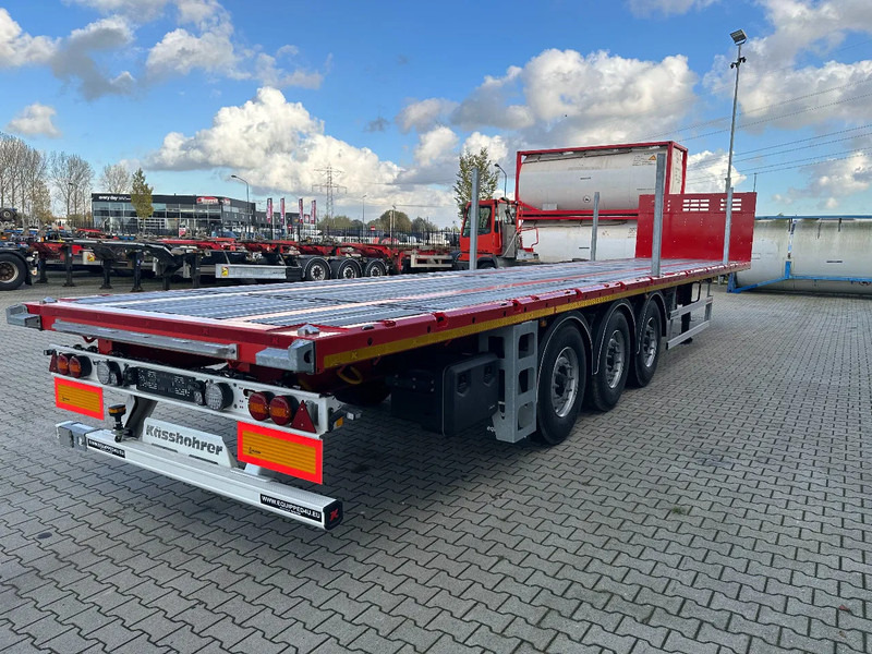 Kässbohrer NEU Heavy-Duty Platform, Heckbündig, Twistlocks (1x 40FT / 2x 20FT), ADR (EX/II, EX/III, FL, AT), Rungtasschen, Scheibebremsen - Dropside/ Flatbed semi-trailer: picture 3 Kässbohrer NEU Heavy-Duty Platform, Heckbündig, Twistlocks (1x 40FT / 2x 20FT), ADR (EX/II, EX/III, FL, AT), Rungtasschen, Scheibebremsen - Dropside/ Flatbed semi-trailer: picture 3