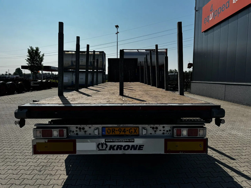 Krone originele platte oplegger met rongpotten + rongen, liftas, schijfremmen, NL-oplegger - Dropside/ Flatbed semi-trailer: picture 3 Krone originele platte oplegger met rongpotten + rongen, liftas, schijfremmen, NL-oplegger - Dropside/ Flatbed semi-trailer: picture 3