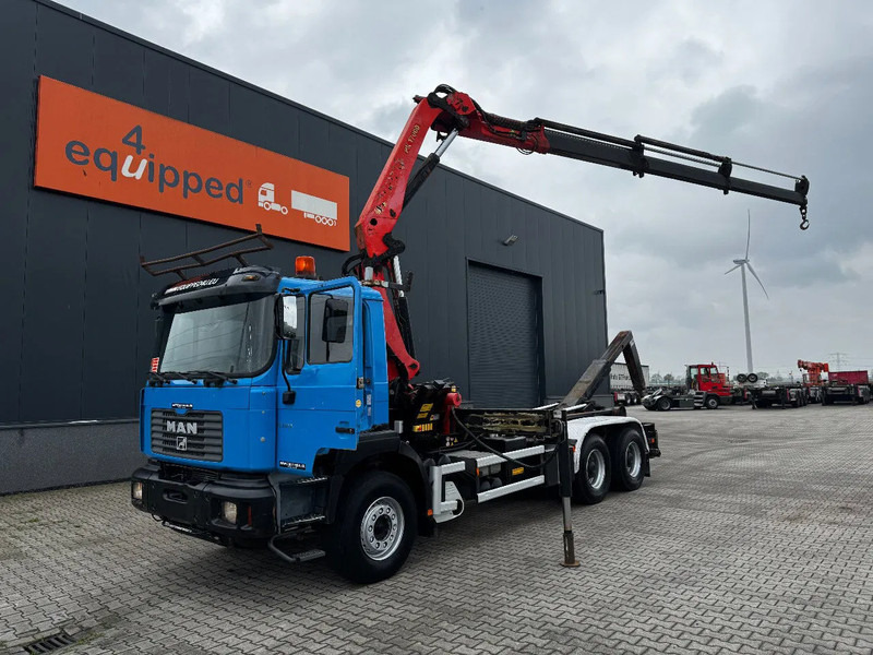 MAN FE 410A, 6x4, EURO 2, Palfinger PK17000 Crane + VDL HOOK, full spring, manual gearbox, MOT 9/2025 - Hook lift truck, Crane truck: picture 2 MAN FE 410A, 6x4, EURO 2, Palfinger PK17000 Crane + VDL HOOK, full spring, manual gearbox, MOT 9/2025 - Hook lift truck, Crane truck: picture 2