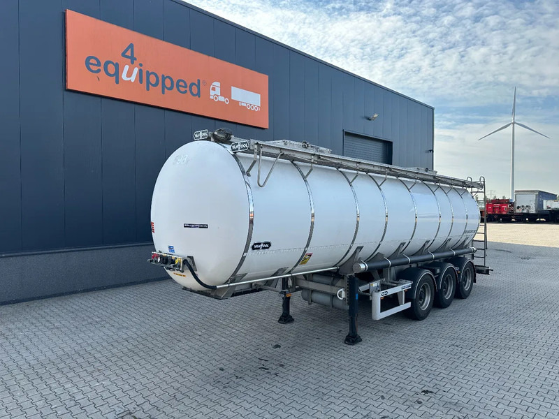 Van Hool LEBENSMITTEL / RVS Rahmen / Leergewicht: 5.860kg / 29.500L / 1-Kammer+ 1 Schwallwand / Scheibebremse / NL / APK - Tanker semi-trailer: picture 1 Van Hool LEBENSMITTEL / RVS Rahmen / Leergewicht: 5.860kg / 29.500L / 1-Kammer+ 1 Schwallwand / Scheibebremse / NL / APK - Tanker semi-trailer: picture 1