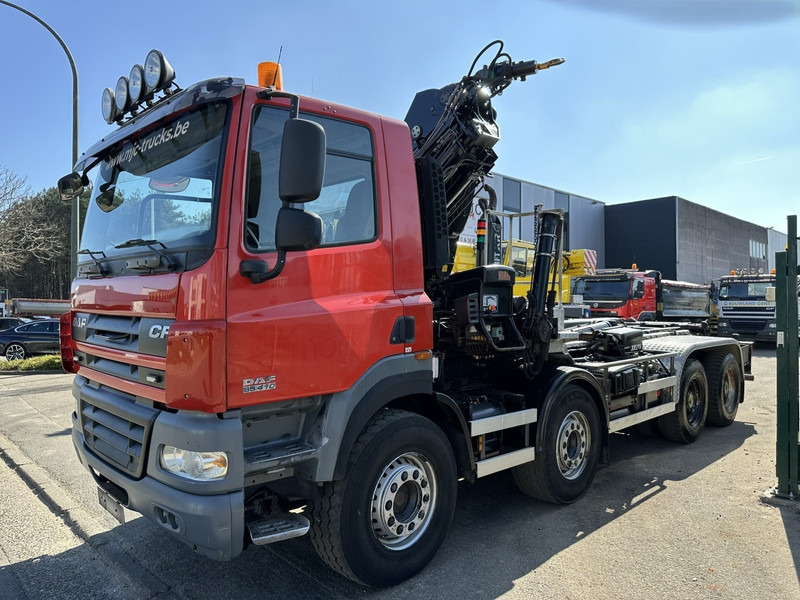 DAF CF 85.410 8x4 HOOKLIFT + CRANE HIAB 244 EP-3 HIDUO - Radio - Rotator - RETARDER - EURO 4 - BIG AXLES HUB REDUCTION - Hook lift truck, Crane truck: picture 4 DAF CF 85.410 8x4 HOOKLIFT + CRANE HIAB 244 EP-3 HIDUO - Radio - Rotator - RETARDER - EURO 4 - BIG AXLES HUB REDUCTION - Hook lift truck, Crane truck: picture 4