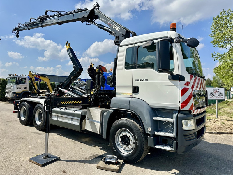 MAN TGS 33.440 6x4 BB HOOKLIFT + CRANE HIAB 166 E-3 HIDUO - RADIO - ROTATOR - EURO 5 - BE TRUCK - Hook lift truck, Crane truck: picture 1 MAN TGS 33.440 6x4 BB HOOKLIFT + CRANE HIAB 166 E-3 HIDUO - RADIO - ROTATOR - EURO 5 - BE TRUCK - Hook lift truck, Crane truck: picture 1